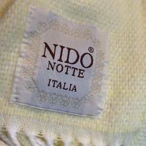 Nido Notte Italia Throw Blanket Yellow Woven Italy Cotton Home
